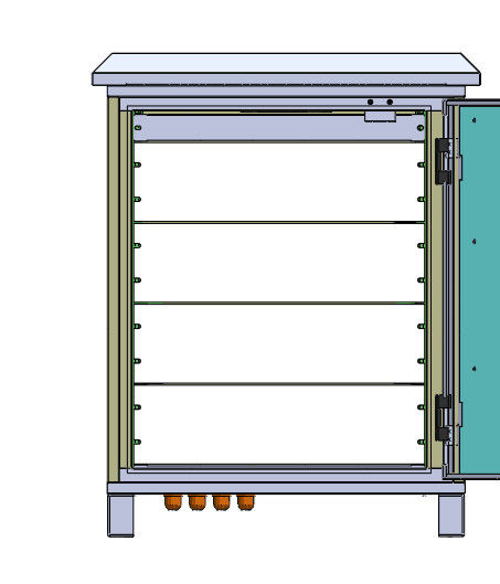 Stahleinschließung der Energie-IP55 im Freien 640 x 525 x 800 Millimeter, Fernmeldeausrüstungs-Kabinette im Freien