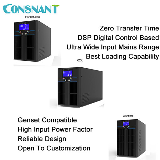 On-line-Hochfrequenz-UPS System-nullübergangsdoppelte Umwandlung PFC 70HZ